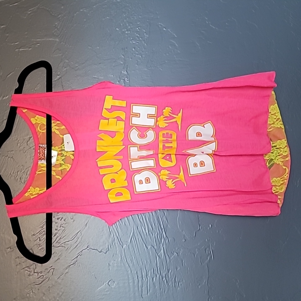 NWT Spencer’s Black Graphic Tee w/ Open Back Lace Detail | Juniors Small